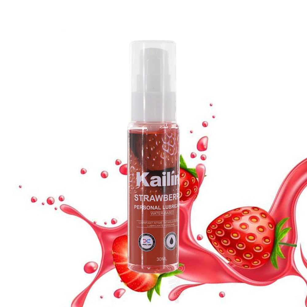 Lubrifiant comestible saveur de fraise pour lubrifiant sexuel eau vagin lubrifiant à base d'orgasme sexe Oral huile de sexe Anal Gel de Massage corporel adulte