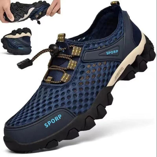 Zapatillas de deporte informales para hombre, zapatos antideslizantes de malla transpirable para senderismo al aire libre, escalada, senderismo, verano 2023