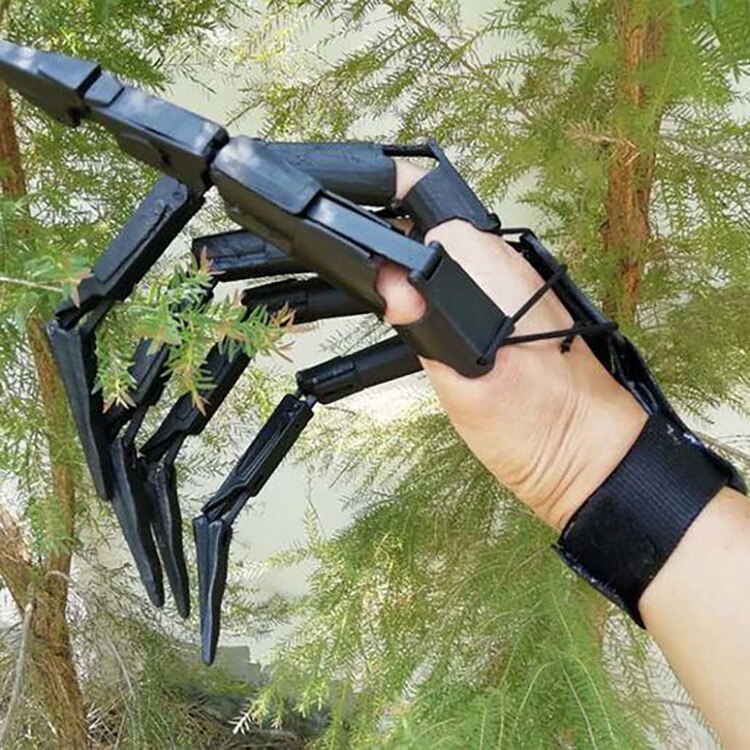 Halloween Articulated Fingers Scarry Fake Fingers Skeleton Hands Realistic Horror Ghost Claw Props Cosplay Gear Finger Glove