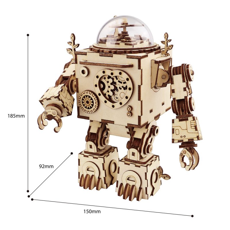 Robotime-rompecabezas de madera 3D para niños y adultos, 5 tipos de ventilador giratorio, modelo Steampunk, juegos de construcción, juguete para regalo, AM601