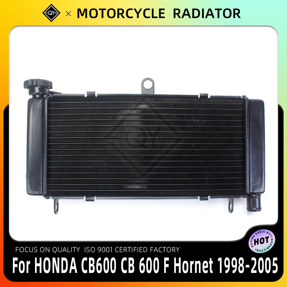 PKQ Motorcycle Radiator Cooler Cooling Water Tank  For HONDA CB600 CB 600 F Hornet 1998 1999 2000 2001 2002 2003 2004 2005 98 99