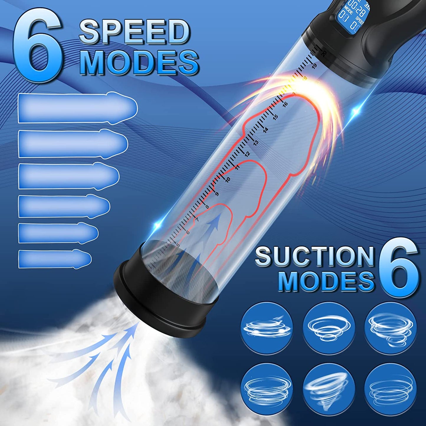 Hannibal Male Penis Pump Vacuum Water Pump For Men Automatic Penis Extender Enhancer Masturbator Penile Trainer Adult Sex Toys