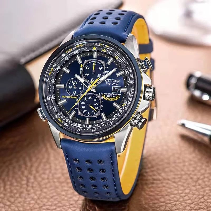 CITIZEN Men Watches Luxury Trend Quartz Clock Luminous Calendar Waterproof Multi Function Fancy Round Automatic Watch Stainless