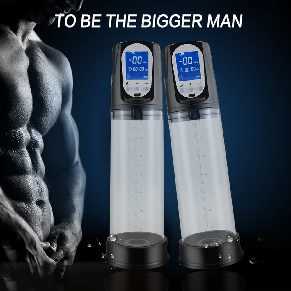 Bomba automática para pene, bomba de vacío para erección, eléctrica, recargable por Usb, entrenador para agrandar el pene para hombres, juguete sexual alargador masculino 18