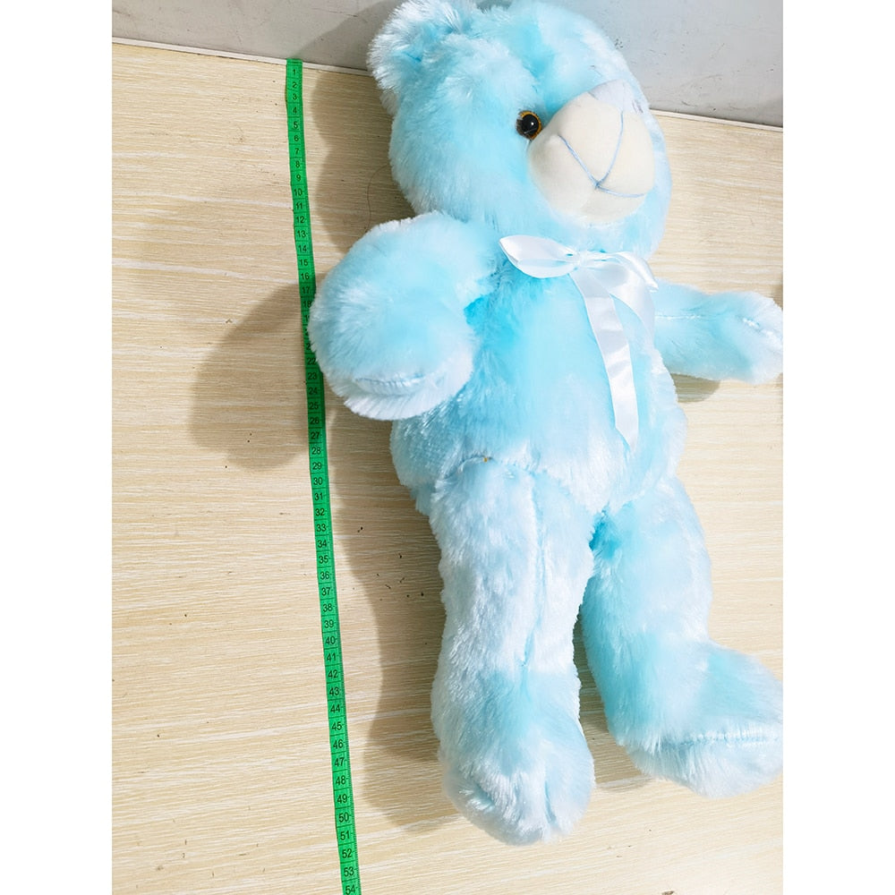 Oso de peluche luminoso y creativo con luz LED, 32-50cm, animales de peluche, oso de peluche colorido brillante, regalo de Navidad para chico