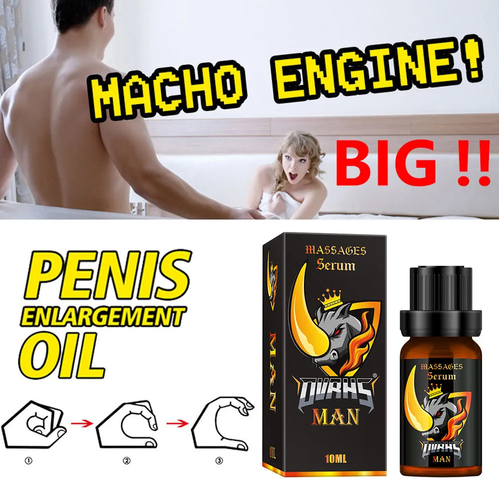 Permanent Penis Thickening Growth Massage Enlargement Oil Big Dick Enhanced Erection  Ejaculation Delay For Men Cock Enlargement