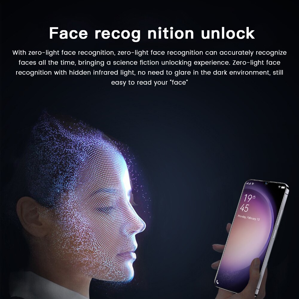 S23 Ultra Global Version Face ID Cellphones 6.8 Inch Smartphone 16G+1TB Cell Phone 4G 5G Mobile Phones 6800mAh Battery 48MP+64MP