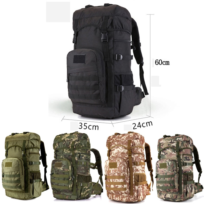 Mochila táctica de gran capacidad de 50L para hombre, bolsas Militares impermeables, mochilas de viaje del ejército para escalar y caminar, Mochila Militar