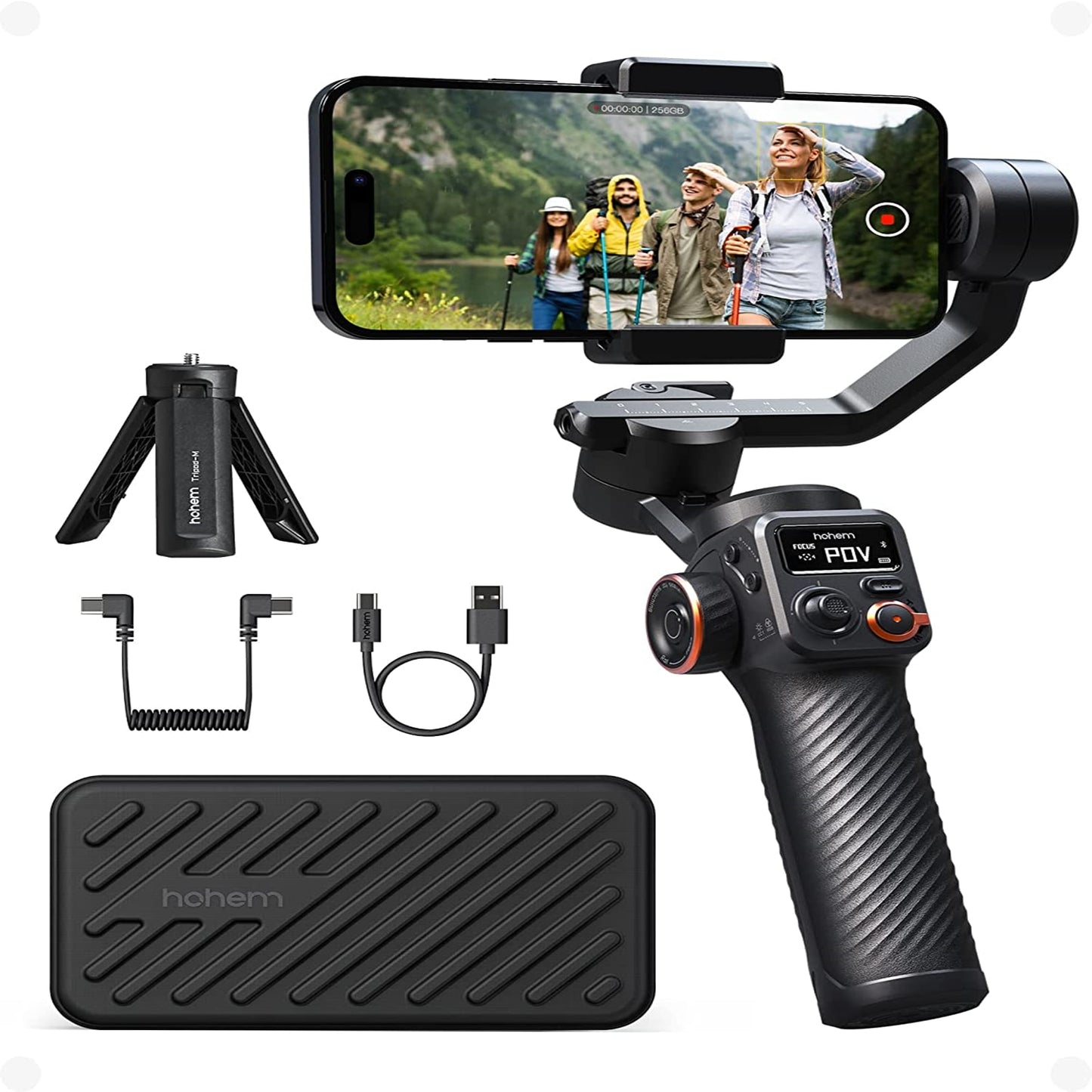 Hohem iSteady M6 iSteady X2, stabilisateur de cardan pour smartphone avec cardan pliable pour iPhone 14/13 PRO MAX/11, Samsung, Huawei