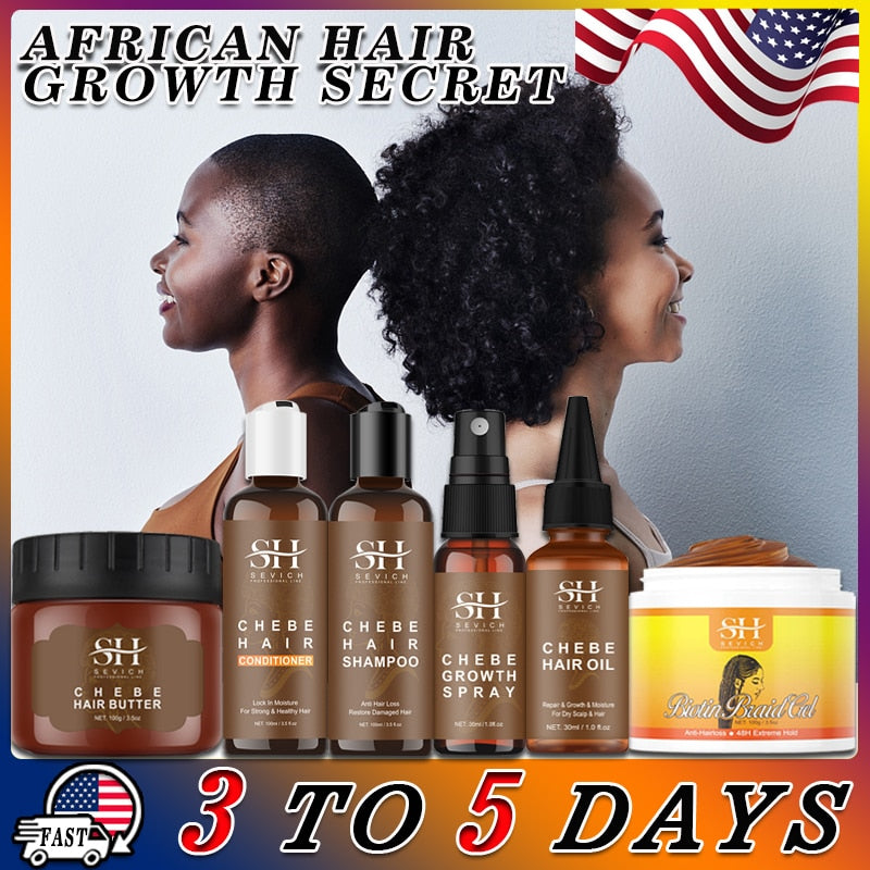 Sevich Chebe Hair Loss Treatment Spray Traction Alopecia Chebe Powder Essential Oil Africa Crazy Hair Growth Products Hair Care