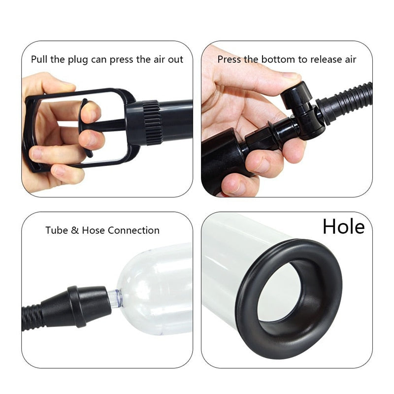 Manual Penis Pump Sex Toys for Men Penis Enlargement Vacuum Pump for Penis Enhancement Male Masturbator Adult Penis Extender Too