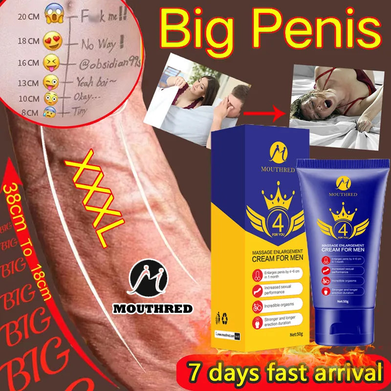 Penis Growth Herbal Cream Big Penis Enlargement Cream for Men Enlarge Penis Grow Thicker Stronger Viagar Great XXXL Big Dick