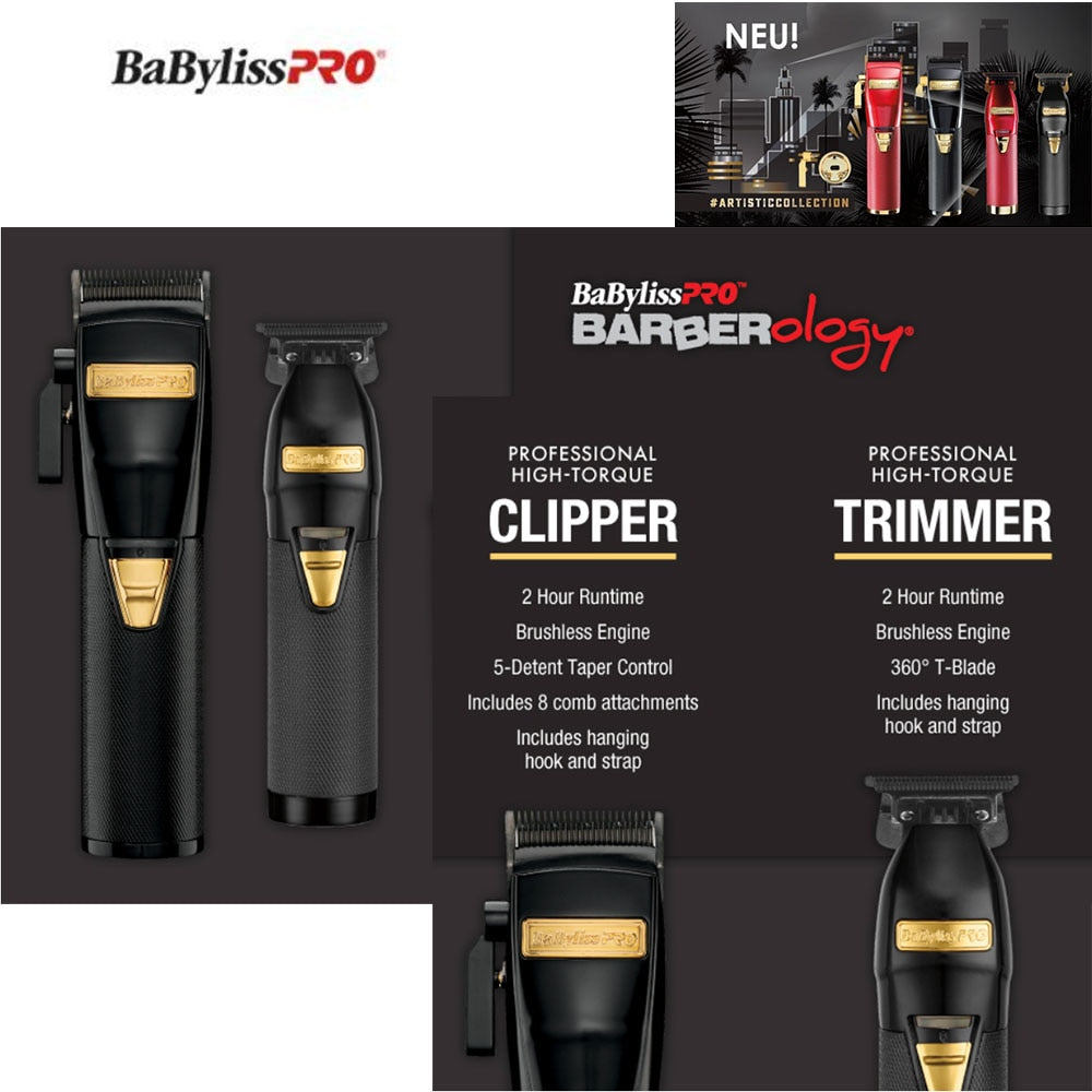 BaByliss Pro Metal Collection Black FX 870BN Barbers Professional Salons Hair Clipper - Barberology All Brandnew On Stock