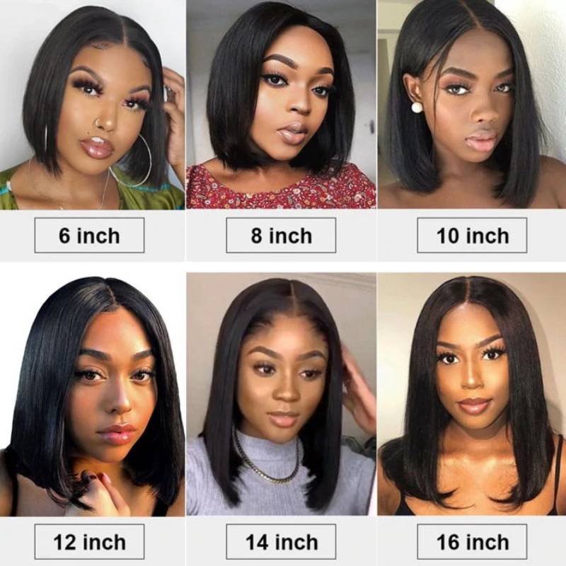 10 Inches Bob Wigs Lace Front Wig Short Wig Human Hair Pre Plucked For Women