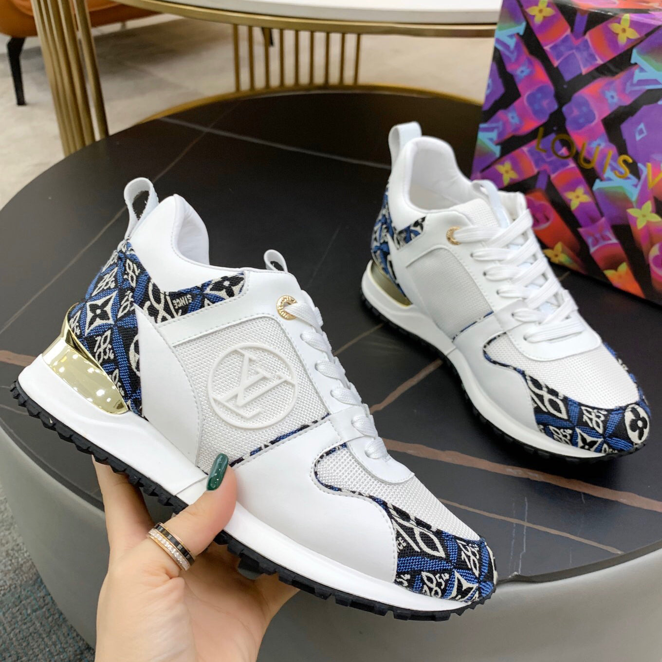 Louis Vuitton LV Run Away Monogram Men's and Women's Sneakers Shoes