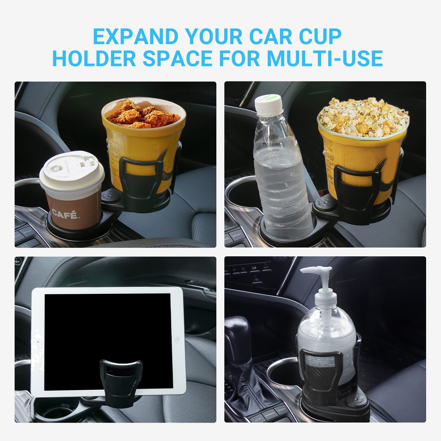 Soporte para botella de agua para coche, soporte para vasos giratorio de 360 ​​grados, gafas de sol, organizador de teléfono, almacenamiento, accesorios de Interior de coche