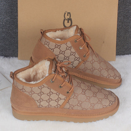 UGG nouvelles bottes de neige avec broderie de lettres GG pour hommes et femmes Chaussures