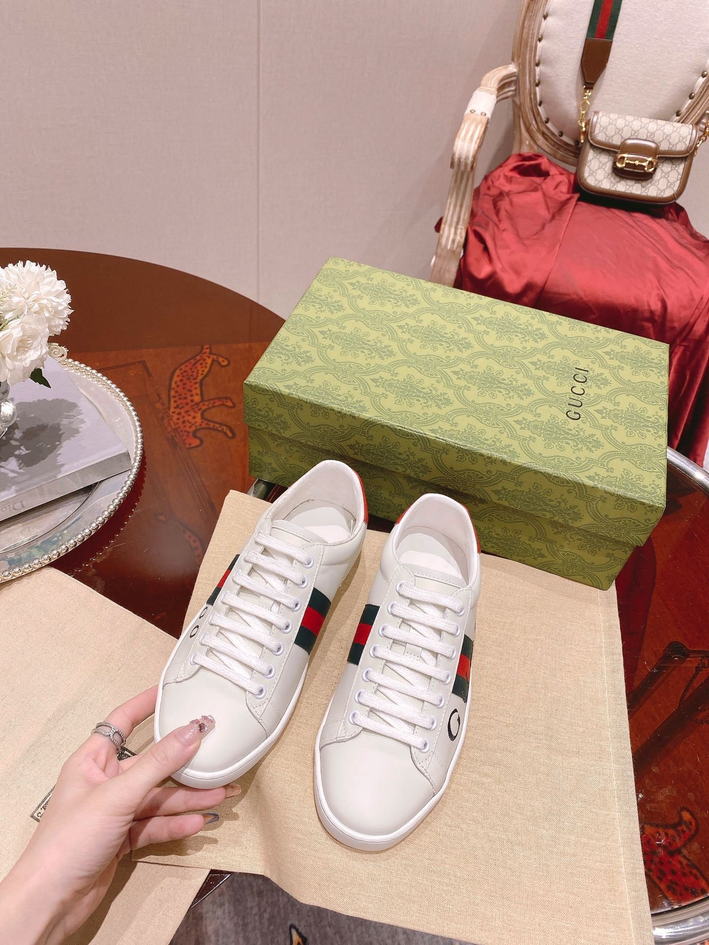 GUCC Gucci ACE 100th Anniversary Versatile Low Top Fashion Board