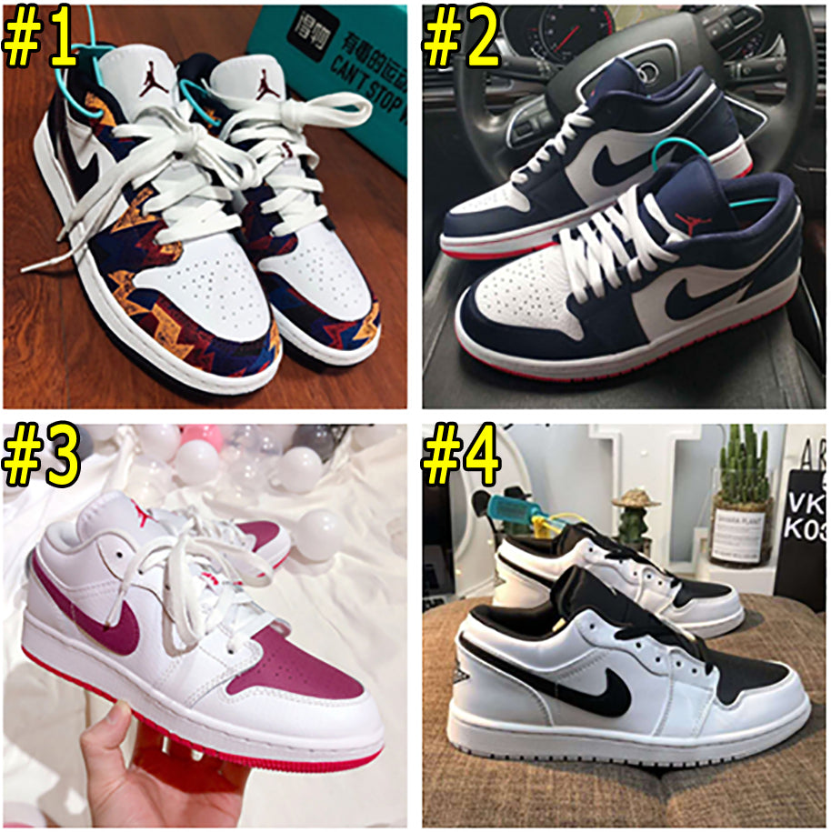 NIKE Air Jordan 1 Low Help P baskets de basket-ball pour hommes et femmes Chaussures #1 