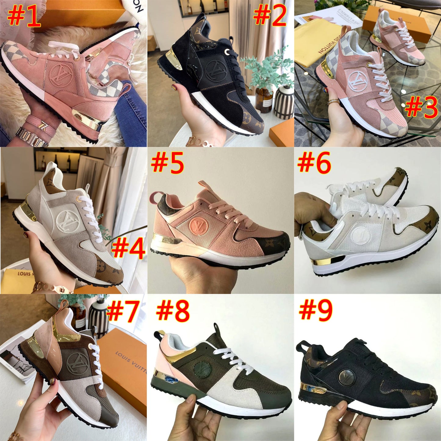 Louis Vuitton LV Run Away Monogram Men's and Women's Sneakers Shoes